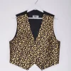 Front view of Gold Pattern Waistcoat - Elegant vintage fashion for rent from Circular Costume Ireland