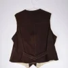 Back view of Vintage Brown Waistcoat - Elegant vintage clothing from Circular Costume Ireland