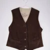 Front view of Vintage Brown Waistcoat - Classic vintage fashion from Circular Costume Ireland