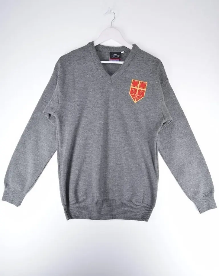 Front view of School Uniform Jumper - Classic vintage fashion for rent from Circular Costume Ireland