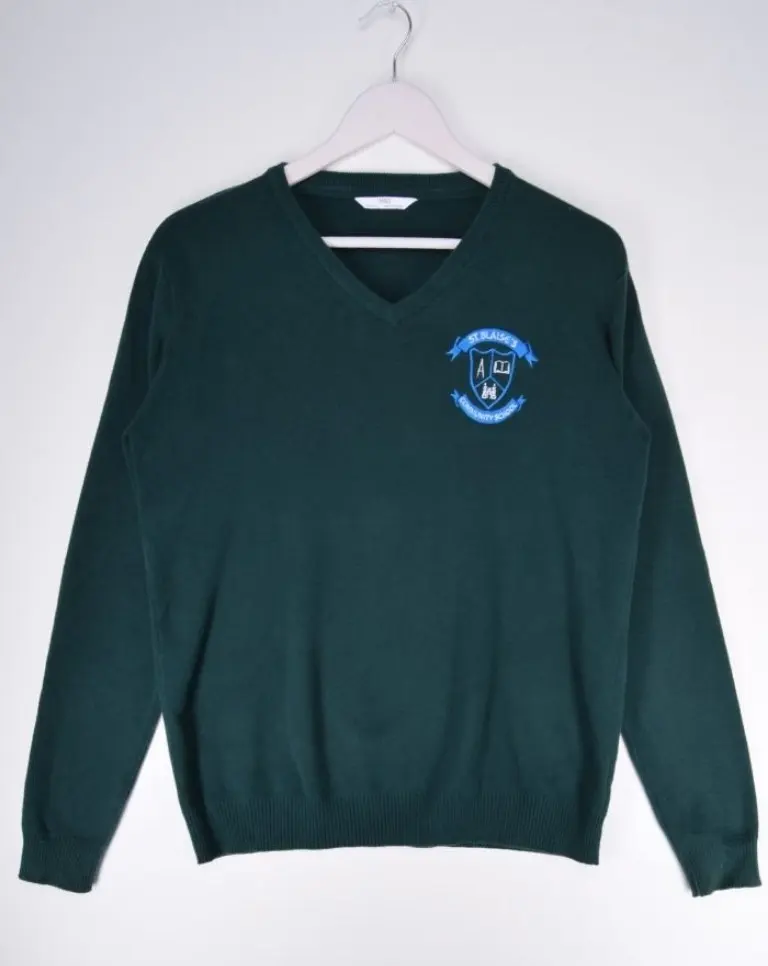 Front view of School Uniform Jumper - Classic vintage fashion for rent from Circular Costume Ireland